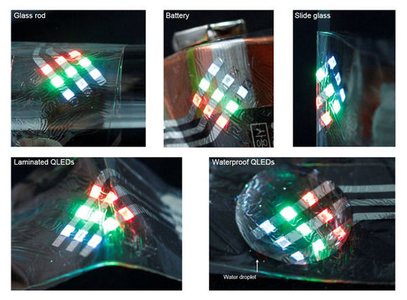 可黏在皮膚上的穿戴式QLED貼紙